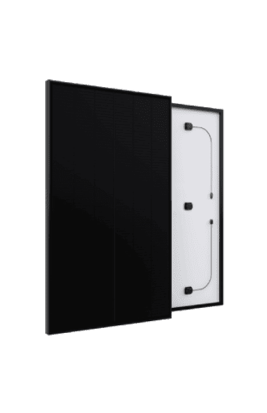 In front and behind of the Sunpower performance 3 375w solar panel