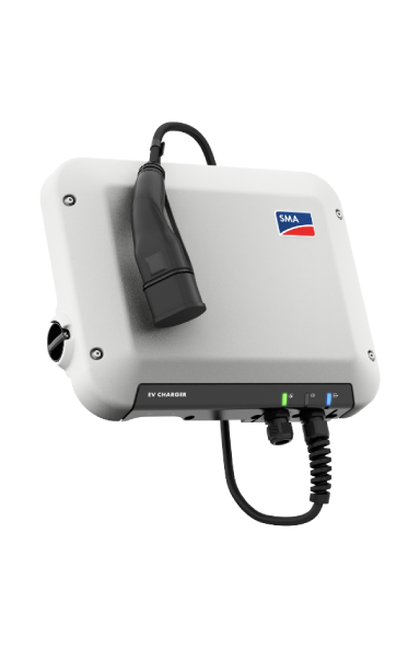 SMA 1PH EV Charger 7.4 kW side view with cable