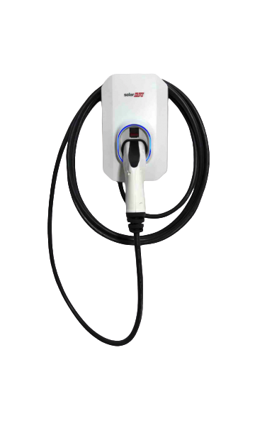 SolarEdge EV charger cable and holder