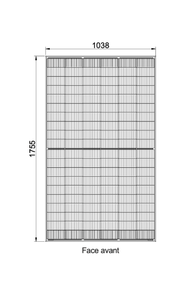 AE Solar Half Cut Mono 375 W Full Black Solar Panel dimension