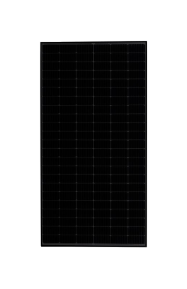 Voltec Tarka VSMS 126 375W Half-Cut Full Black Solar Panel front view