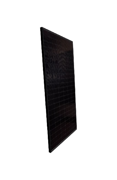 Voltec Tarka VSMS 126 375W Half-Cut Full Black Solar Panel side view