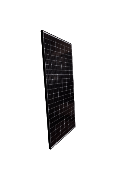 Voltec Tarka 390W Half-Cut Black Frame CRE Solar Panel side view