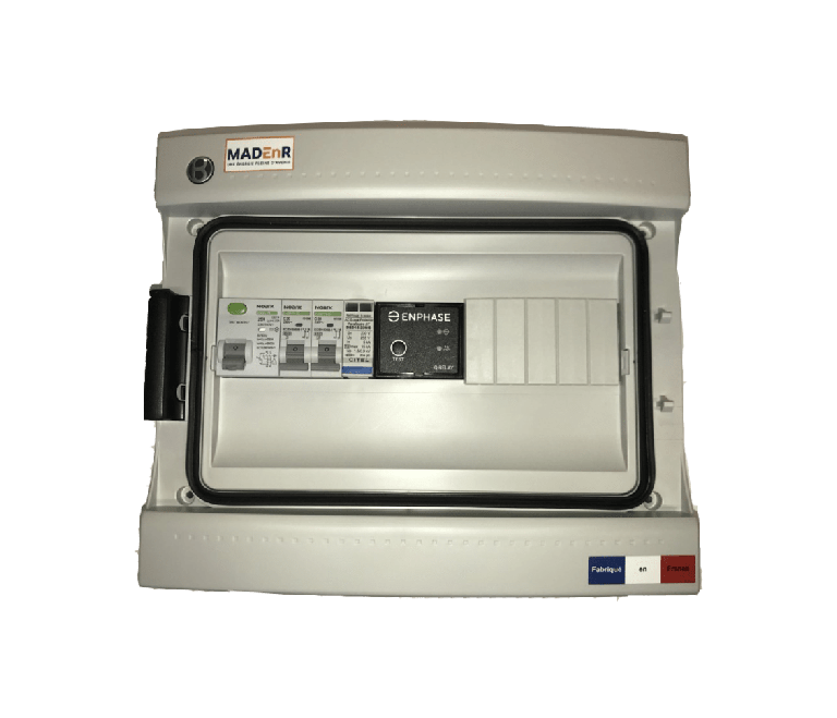 MAD AC PROTECTION BOX ENPHASE MONO 3KW AVEC RELAI front view