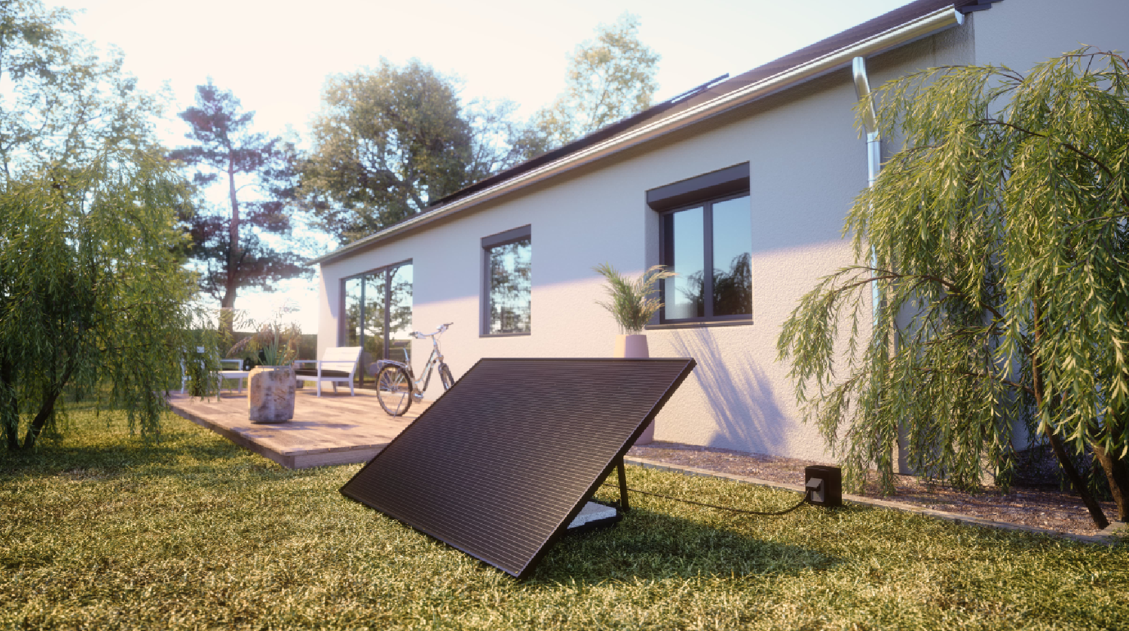 Plug and Play 400W self-consumption solar kit AUTOCONSO garden installation