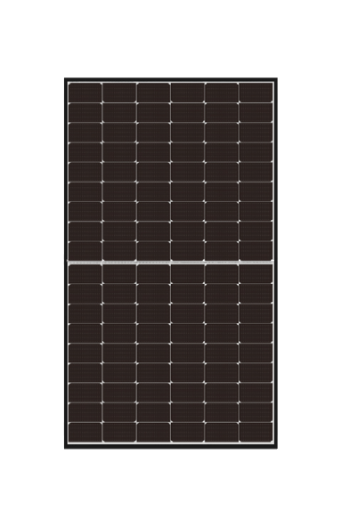 Jinko Solar Tiger Neo 420W Half-Cut Black Frame Solar Panel front view