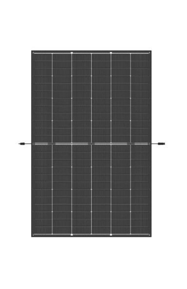 Trina Solar Vertex S+ 425W transparent Bifacial N type i-TOPCon solar panel (TSM-425 NEG9RC.27) front view