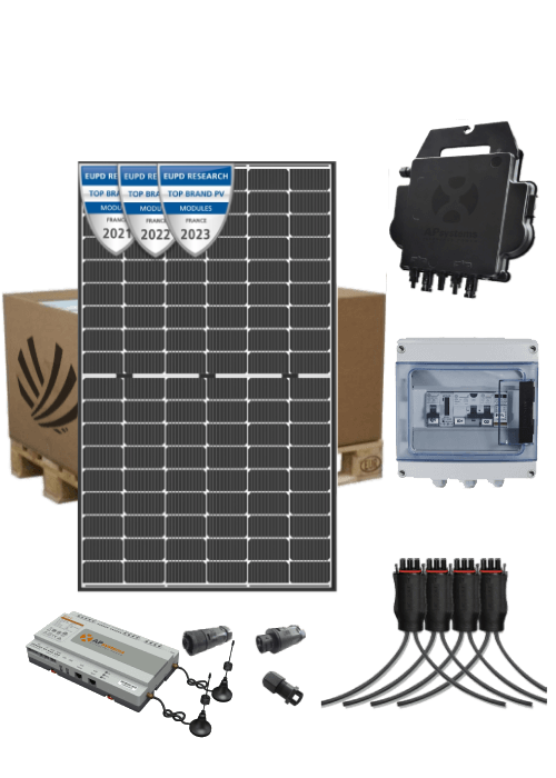 Self-consumption solar kit 2550W 6 panels Dualsun Topcon 425W micro-inverter APSystems DS3 single-phase