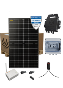 Autoconsumption solar kit 2 kW 4 panels Dualsun Bifacial Topcon micro-Inverter APSystems DS3-H