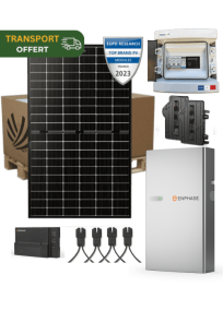 Kit solaire autoconsommation 4000 W 8 panneaux Dualsun micro-onduleur Enphase IQ8-P avec Kit batterie Enphase IQ5P 5 kWh