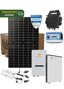 Kit Solaire Autoconsommation 6000 Wc Monophasé avec 12 Panneaux Dualsun et Micro-Onduleur APSystems DS3-H avec batterie solaire 6.5 kWh inclus