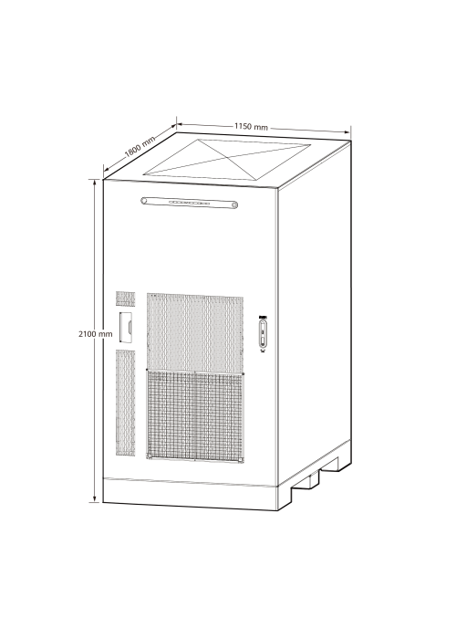 dimension Système de stockage Huawei LUNA2000 215kWh + Onduleur 108kW