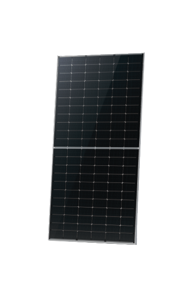 Face avant du panneau solaire bifaciale Jinko Solar Tiger Neo 620W Half-Cut