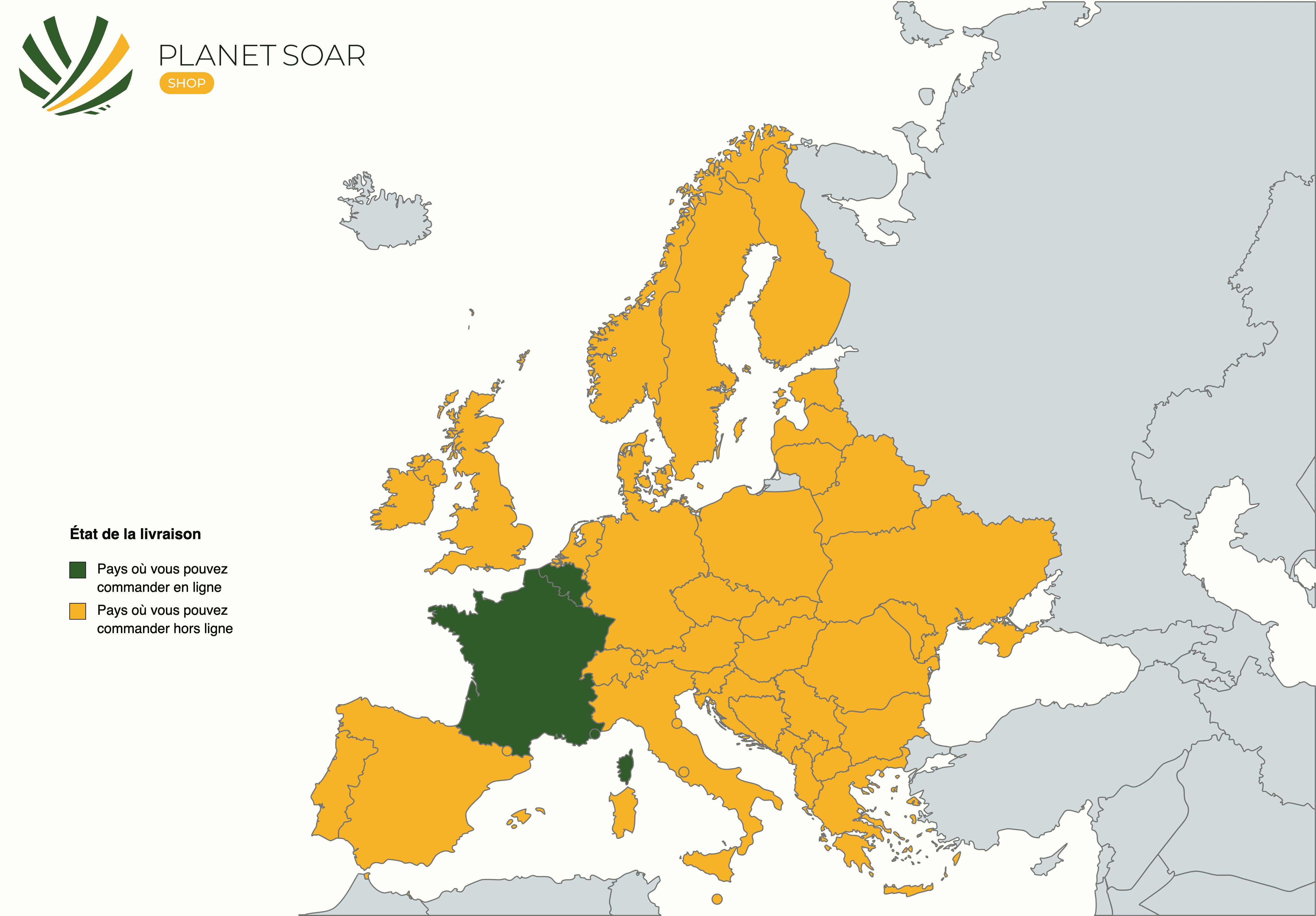 Livraison de Planet Soar Shop au sein de l'Union européenne